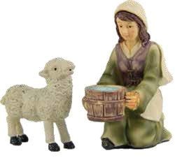 (K176-10) Dziewka z owcą, do figur o wys. 10cm