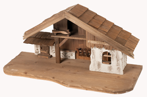 (S012-G) Szopka "Osser" bejcowana, do figur o wys. 11-13cm