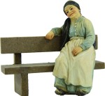 (K925) Staruszka siedząca (bez ławki), do figur o wys. 11cm