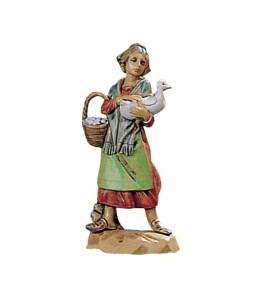 (6,5/14) Dziewka z gęsią i koszykiem – do figur o wys. 6,5cm