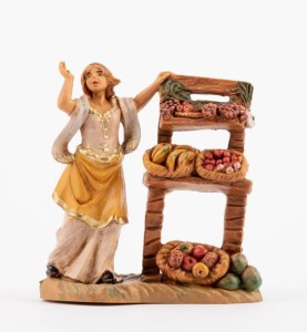 (6,5/72) Sprzedawca z stoiskiem- do figur o wys. 6,5cm