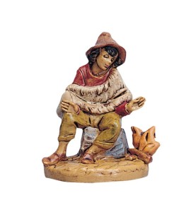 (6,5/31) Pasterz grzeje się przy ognisku- do figur o wys. 6,5cm