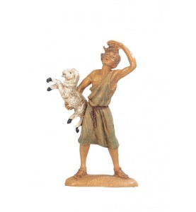 (10/188) Pasterz z owcą w ręku FONTANINI do figur o wys. 10cm