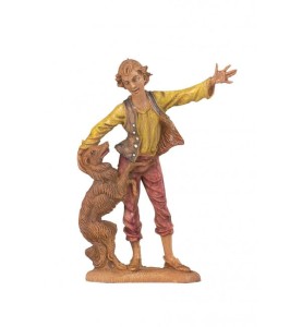 (10/191) Chłopak z psem FONTANINI do figur o wys. 10cm