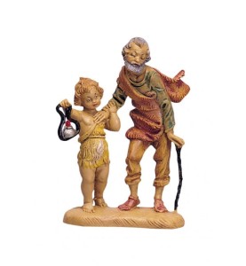 (10/244) Staruszek z dzieckiem FONTANINI do figur o wys. 10cm