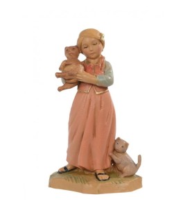 (12/132) Dziewczyna z kotkami – do figur o wys. 12cm