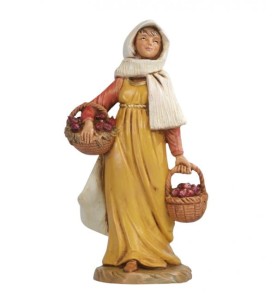 (12/166) Kobieta z dwoma koszykami- do figur o wys. 12cm