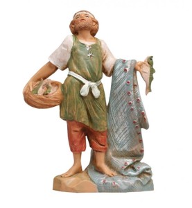 (12/172) Sprzedawca ryb – do figur o wys. 12cm