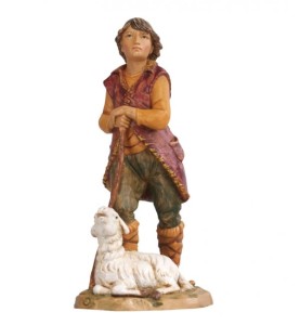 (12/174) Pasterz z kijem i owcą – do figur o wys. 12cm