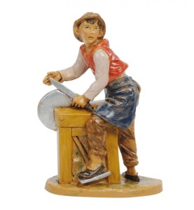 (12/181) Pracownik przy szlifierce – do figur o wys. 12cm
