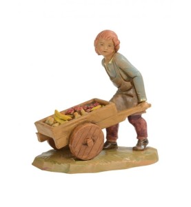 (12/232) Sprzedawca z taczką – do figur o wys. 12cm