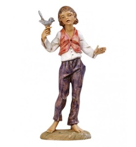 (12/107V) Młody pasterz z ptakiem – do figur o wys. 12cm