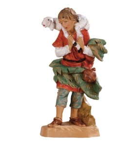 (12/123V) Młody pasterz z owcą na ramionach – do figur o wys. 12cm