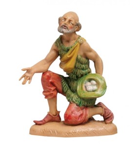 (12/129V) Pasterz klęczący z jajkami – do figur o wys. 12cm