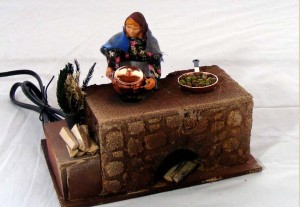 (29/045) Gospodyni gotuje obiad, figura ruchoma, 220V