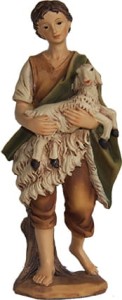 (K185-37) Pasterz z owcą na rękach, do figur o wys. 40cm
