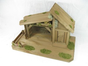 (1501/12) Szopka Bożonarodzeniowa 50x30x33cm, do figur o wysokości 12,0cm