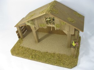 (1394/9) Szopka Bożonarodzeniowa, 35x20x22cm do figur o wysokości 9,0cm