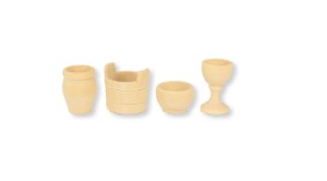 (YDS045) Mały zestaw naczyń z drewna- do 2,0cm wysokie