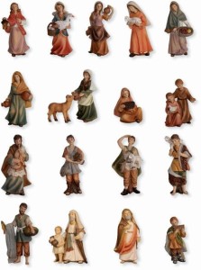 (K182Z) 18 dodatkowe figury do Szopki, do figur o wys. 9cm