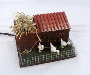 (29/050) Kaczki w zagrodzie, figura ruchoma, 220V