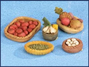 (AC1203) Koszyki z owocami i jajkami