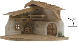 (S054K) Szopka 90° "Brauneck", do figur o wys. 9-15cm