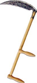 (Z088-7) Kosa- 7,6cm długa, do figur o wys. 8-9cm