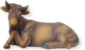 (K004-6) Wół "Szopka Mateusz" leżący- 5,0cm wysoki/ do figur o wys. 9cm