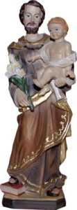 (H099-30) Św. Józef z dzieciątkiem i lilią- 29,2cm wysoki