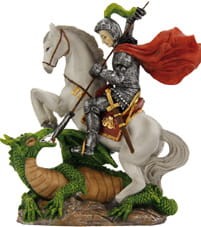 (H104-20) Św. Jerzy- Patron żołnierzy- 21,8cm wysoki