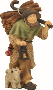 (K007-34) Pasterz z drewnem i latarnią, do figur o wys. 7cm