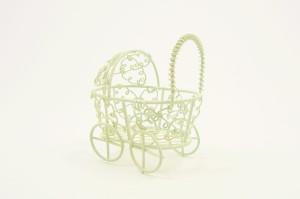 (G1077-W) Wózek dziecięcy, biały - 8,0cm wysoki