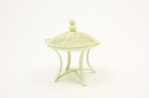 (G1073-W) Palenisko, biały - 7,5cm wysoki