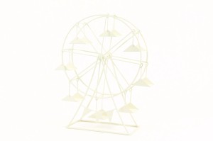 (G1061-W) Koło diabelskie, biały - 26,0cm wysoki