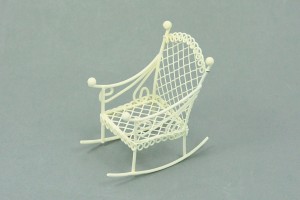 (G1048-W) Fotel bujany, biały - 7,5cm wysoki