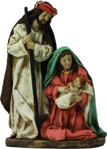 (K435-45) Św. Rodzina, orientalna, kolorowa- 45cm wysoka