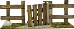 (Z356-T) Ogrodzenie z furtką- 17,0cm długie, do figur 9-10cm