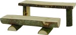 (Z181-G) Stół z ławką, drewniany- do figur 11cm