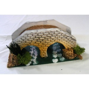 (27/191) Piękny most nad rzeką, 8cm wysoki