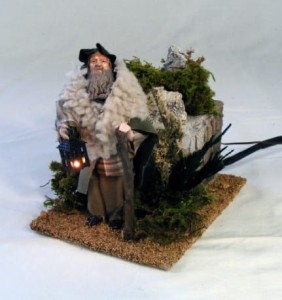 (29/063) Pasterz z latarką, figura ruchoma, 220V