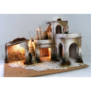 (27/178) Szopka Bożonarodzeniowa, orientalna 60x50x43cm, do figur 12cm