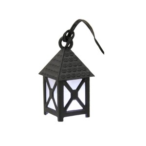 (X501-5) Latarnia z tworzywa sztucznego, biała, czworokątna- 5cm