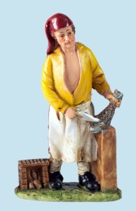(C3285/7) Sprzedawca ryb, do figur o wys. 10cm