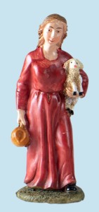 (C3285/9) Dziewczyna z barankiem i amforą, do figur o wys. 10cm