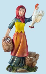(C3293/3) Kobieta z gęsią i koszami, do figur o wys. 15cm