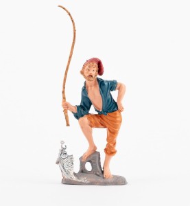 (10TR/126) Wędkarz - do figur o wysokości 10cm