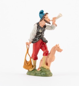 (10TR/207) Pasterz z rogiem i psem - do figur o wysokości 10cm