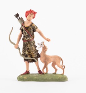 (10TR/247) Myśliwy z psem - do figur o wysokości 10cm