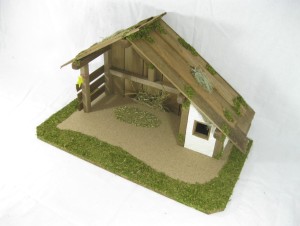 (1447/8) Szopka Bożonarodzeniowa 40x20x21cm, do figur o wysokości 8,0cm